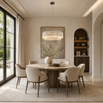 Two-Tier White Marble Ring Chandelier 31.5