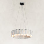 Product detail of Two-Tier White Marble Ring Chandelier 31.5