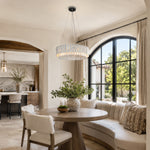 Two-Tier White Marble Ring Chandelier 31.5
