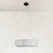 Product detail of Two-Tier White Marble Ring Chandelier 31.5