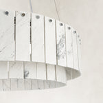 Product detail of Two-Tier White Marble Ring Chandelier 31.5