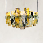 Product detail of Variegated Marble Blade Chandelier 31.5
