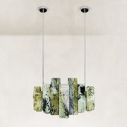 Product detail of Variegated Marble Blade Chandelier 31.5