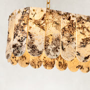 Product detail of Variegated Scalloped Marble Island Pendant against a neutral background