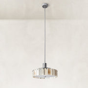 Product detail of Veined Marble Drum Pendant against a neutral background
