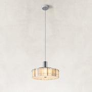 Veined Marble Drum Pendant shown against a neutral background