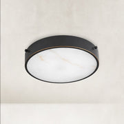 Veined Stone Diffuser Flush Mount - compact-size complete fixture, unlit