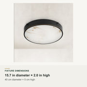 Veined stone diffuser flush mount large size dimensions