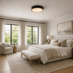 Veined Stone Diffuser Flush Mount - large-size bedroom installation, alternate view