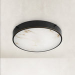 Veined Stone Diffuser Flush Mount - large-size complete fixture, unlit