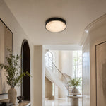 Veined Stone Diffuser Flush Mount - large-size foyer installation, portrait