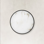Veined Stone Diffuser Flush Mount - large-size front diffuser view