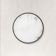 Veined Stone Diffuser Flush Mount - large-size front diffuser view