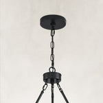 Black ring chandelier canopy and chain