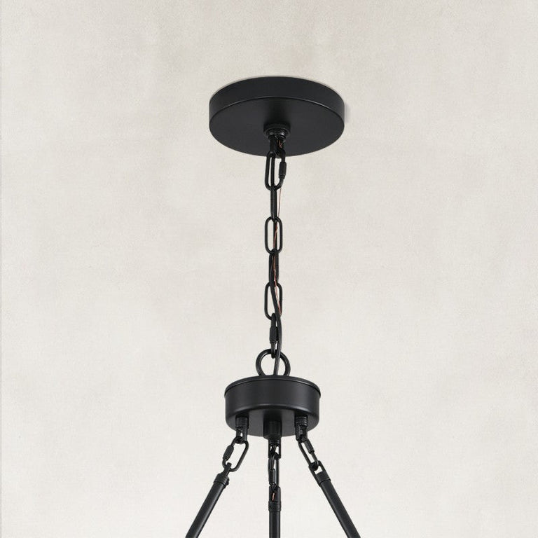 Black ring chandelier canopy and chain