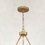 Gold ring chandelier canopy and chain