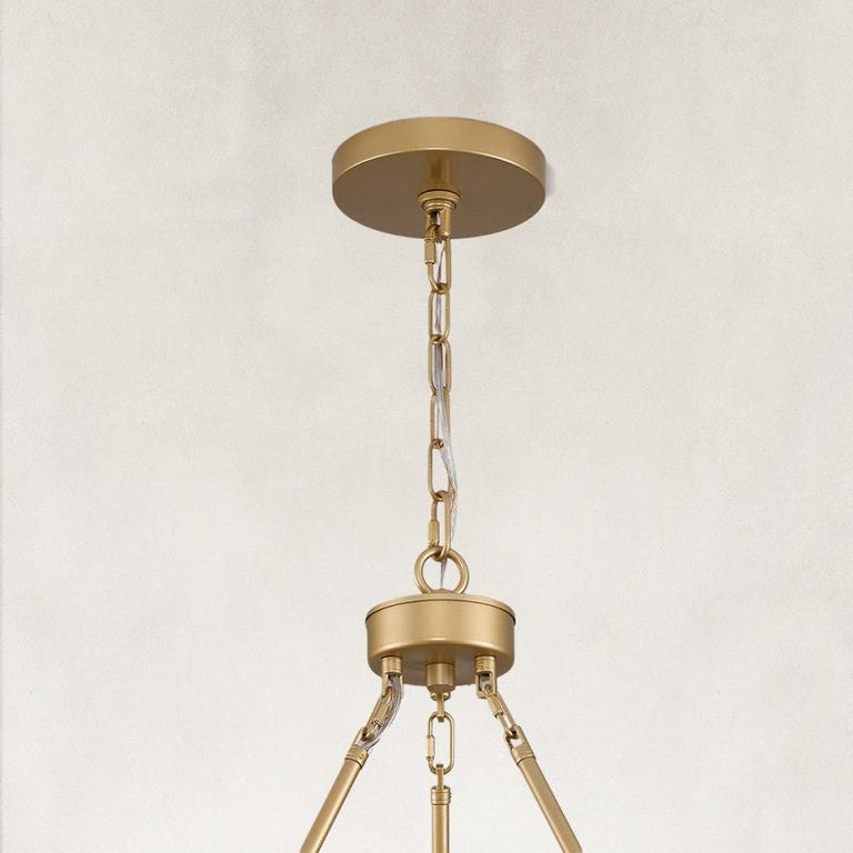 Gold ring chandelier canopy and chain