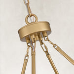 Gold-tone suspension hub close-up