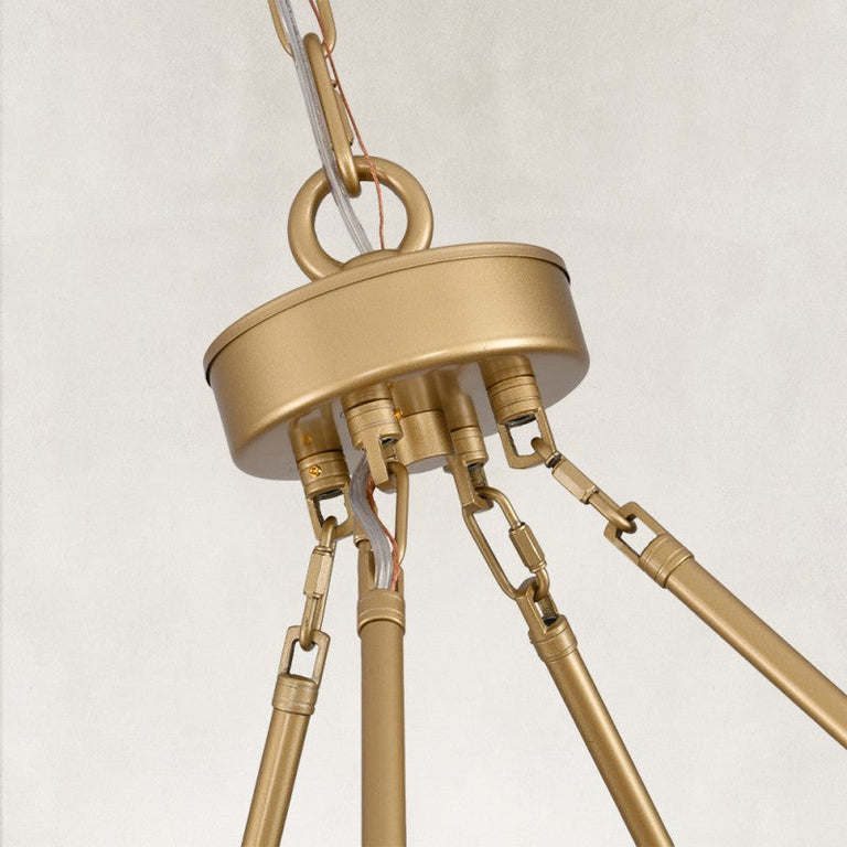 Gold-tone suspension hub close-up