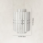 Dimension diagram for Vertical Layered Marble Wall Sconce