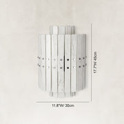 Dimension diagram for Vertical Layered Marble Wall Sconce