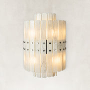 Vertical Layered Marble Wall Sconce shown in full against a neutral background