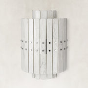 Vertical Layered Marble Wall Sconce shown against a neutral background