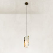 White Four-Panel Marble Pendant shown in full against a neutral background