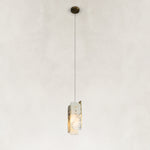White Four-Panel Marble Pendant shown against a neutral background