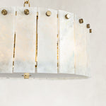Product detail of White Marble Drum Pendant against a neutral background