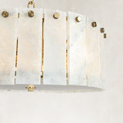 Product detail of White Marble Drum Pendant against a neutral background