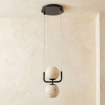 Adjustable Orb (extra) Alabaster by Dalmivik, complete fixture view