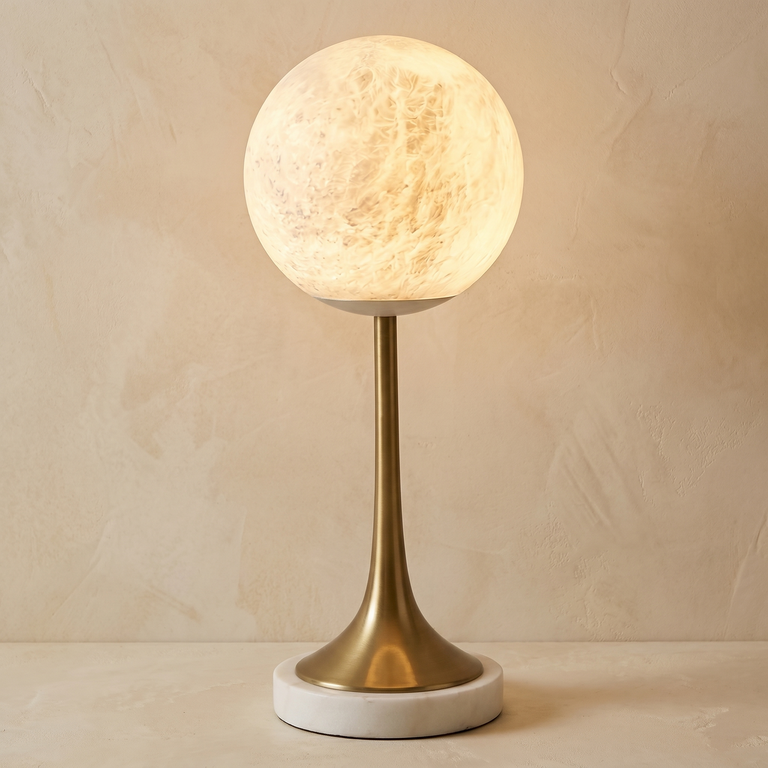 Alabaster Orb Table by Dalmivik, product or room detail view