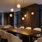 Arc Orb Alabaster Pendant Light by Dalmivik, product or room detail view