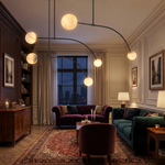 Arc Orb Alabaster Pendant Light by Dalmivik, product or room detail view