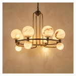 Brass Classic Alabaster Pendant Light by Dalmivik, product or room detail view