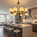 Brass Classic Alabaster Pendant Light by Dalmivik, product or room detail view