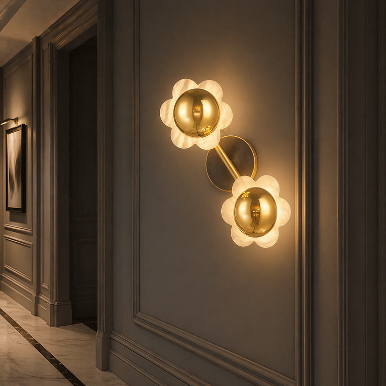 Brass Flower Wall Alabaster by Dalmivik, product or room detail view
