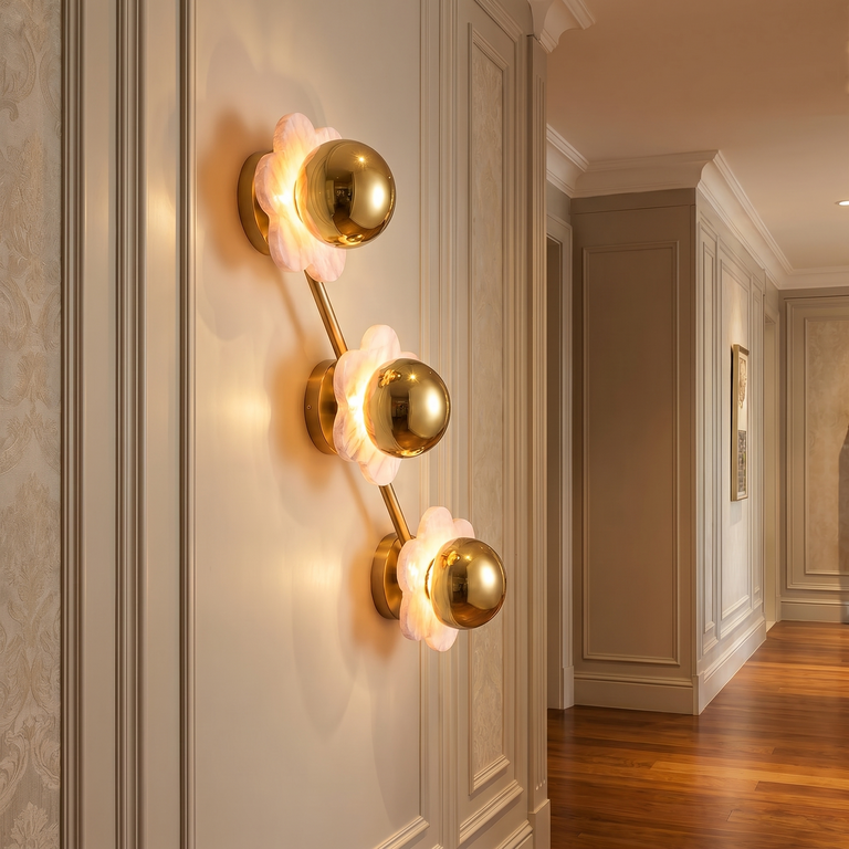 Brass Flower Wall Alabaster by Dalmivik, product or room detail view