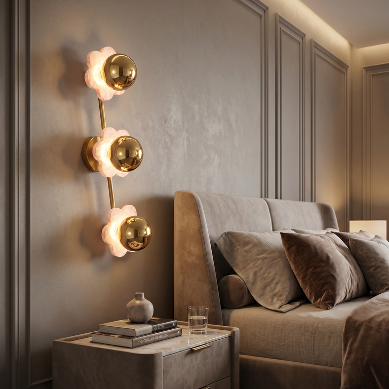 Brass Flower Wall Alabaster by Dalmivik, product or room detail view