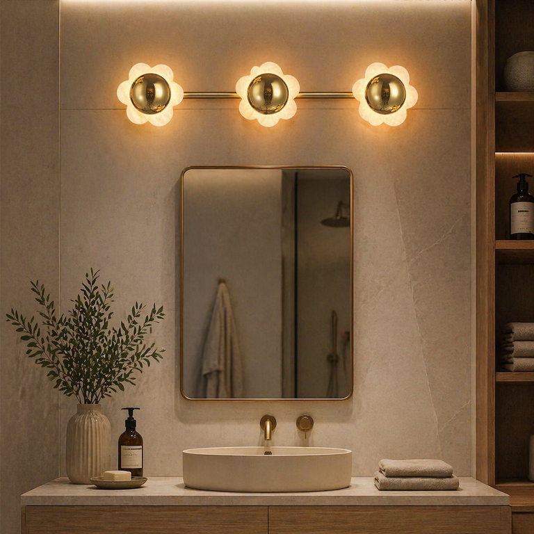 Brass Flower Wall Alabaster by Dalmivik, product or room detail view