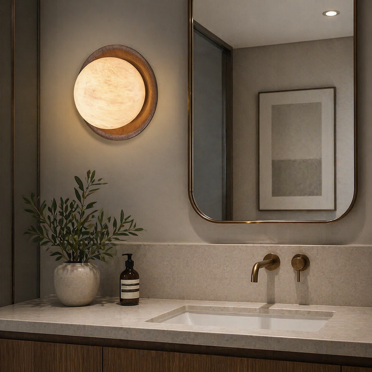 Disc Bronze Wall Alabaster by Dalmivik, product or room detail view