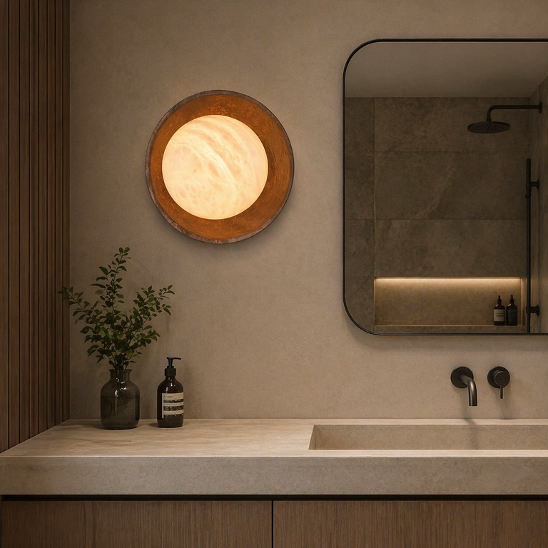 Disc Bronze Wall Alabaster by Dalmivik, product or room detail view