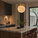 Disc + Orb Pendant Alabaster by Dalmivik, product or room detail view