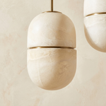 Double Orb Pendant Alabaster by Dalmivik, product or room detail view