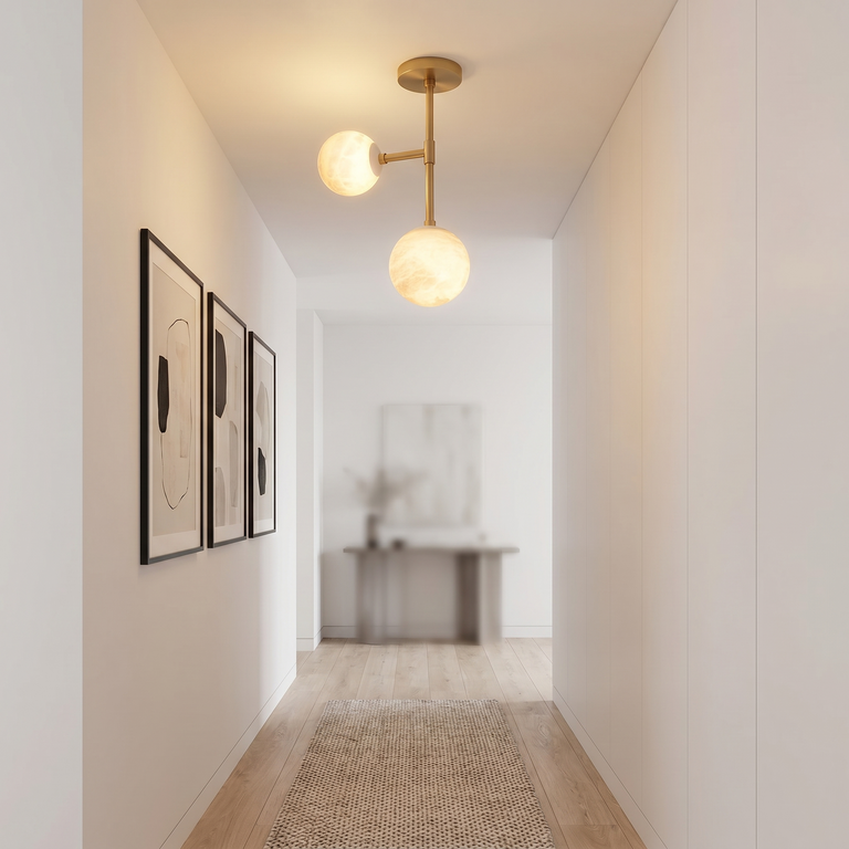 Duo Orb Ceiling Alabaster by Dalmivik, product or room detail view