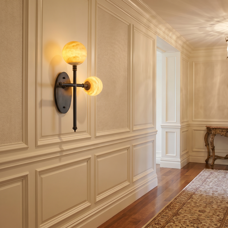 Duo Orb T-Cross Wall Alabaster by Dalmivik, product or room detail view