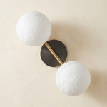 Duo/Triple Orb Wall (extra) Alabaster by Dalmivik, complete fixture view