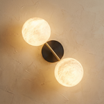 Duo/Triple Orb Wall (extra) Alabaster by Dalmivik, complete fixture view