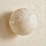 Egg Shape Ceiling Alabaster by Dalmivik, complete fixture view